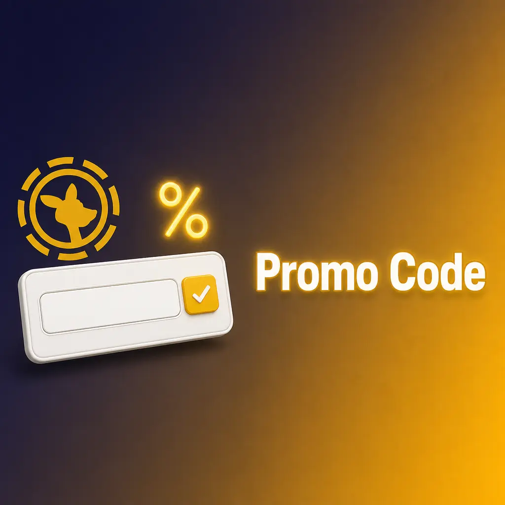 Roobet promo code entry field shown on the registration form for claiming bonus spins and Roobet Race entries